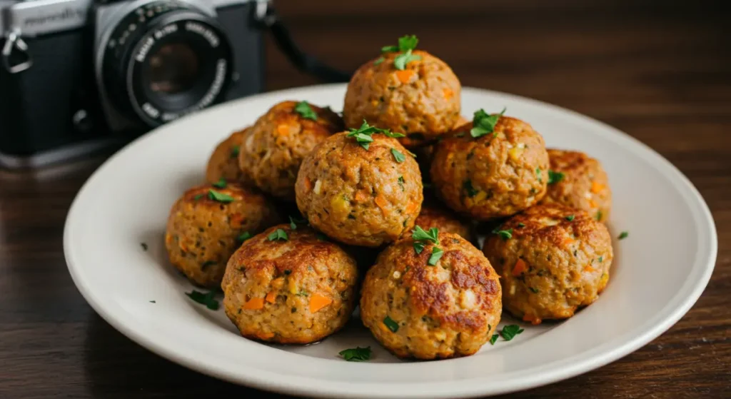 Easy Baked Keto Chicken Meatballs Baked Keto Chicken Meatballs