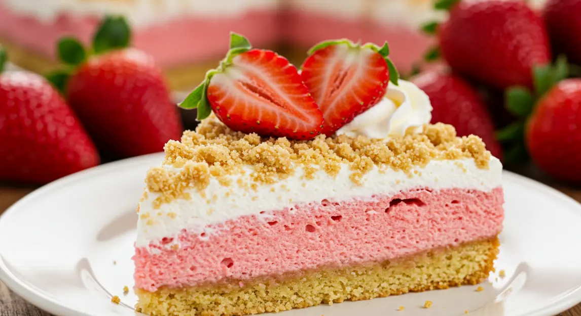Strawberry Crunch Cake
