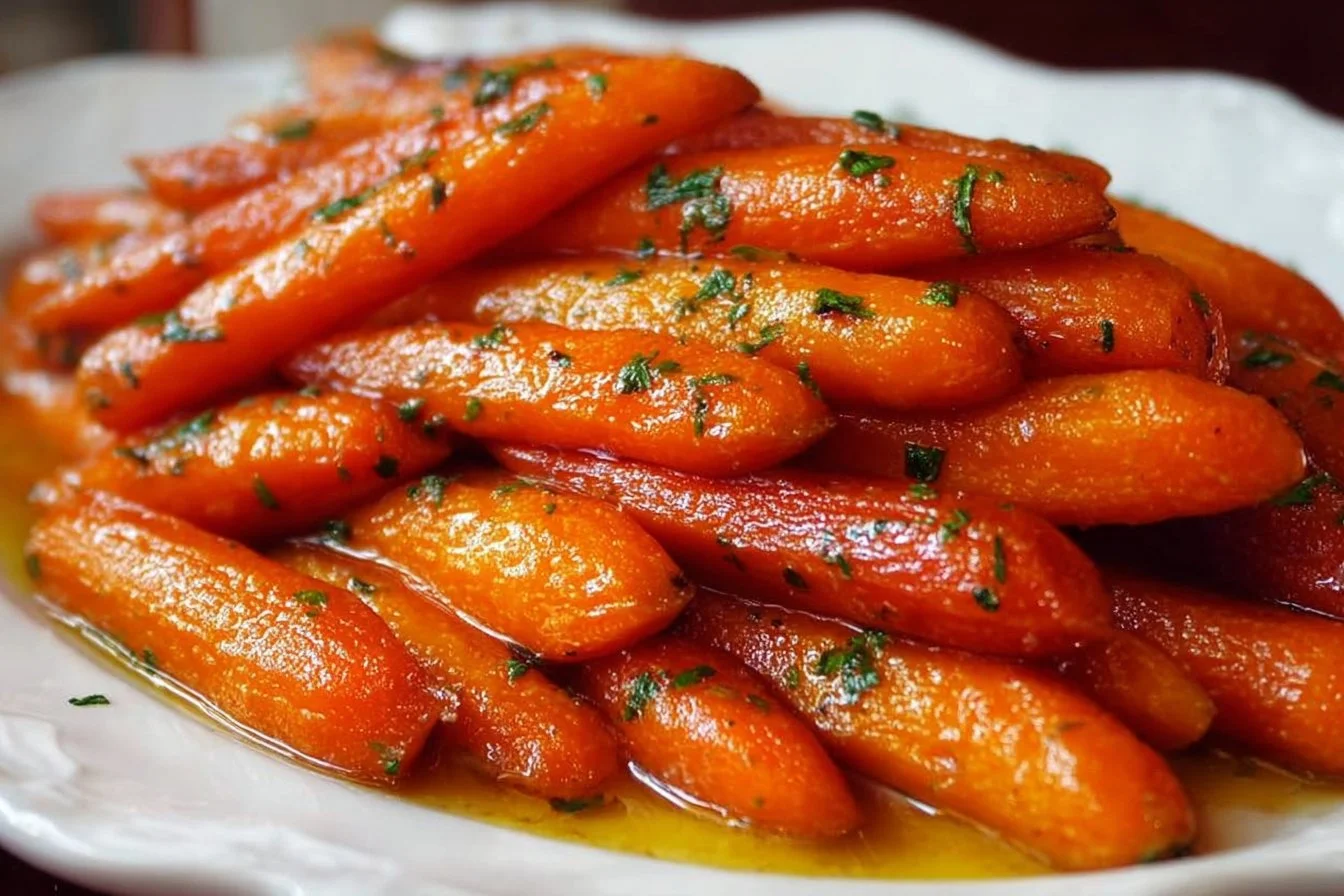 Delicious brown sugar glazed carrots served in a bowl