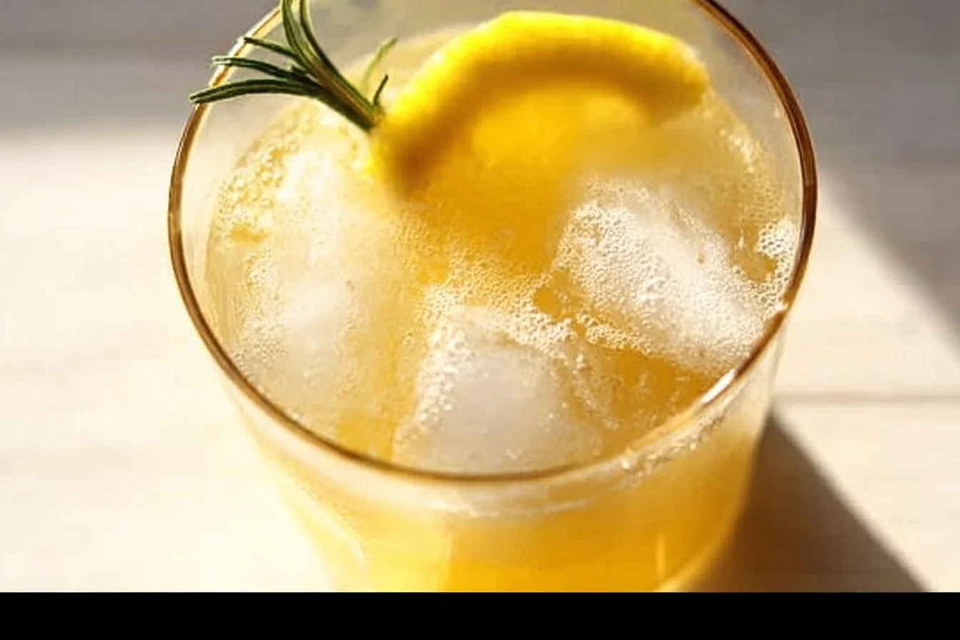 Delicious Bees Knees Mocktail with honey, lemon, and botanical flavors