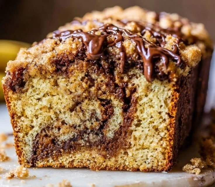 Coffee Cake Banana Bread with Espresso Swirl