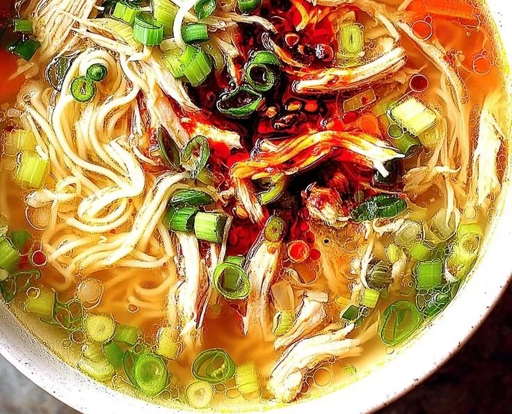 Classic Ginger Garlic Chicken Noodle Soup