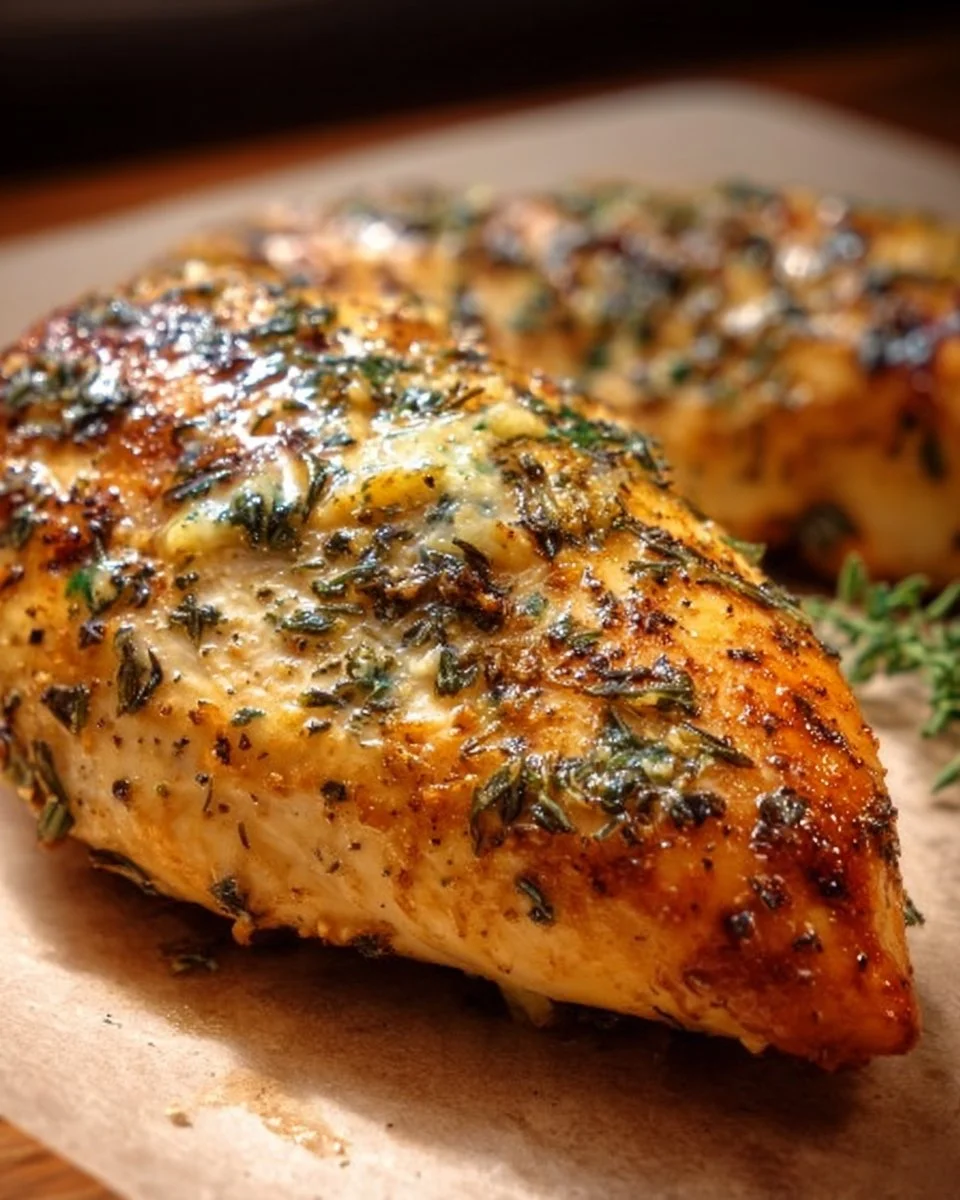 Garlic Herb Butter Baked Chicken Breast