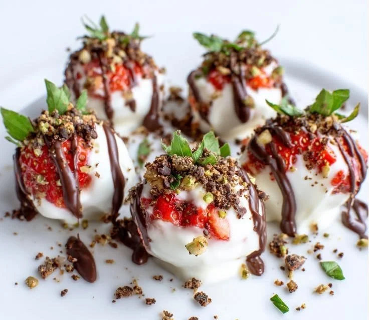 Delicious strawberry yogurt bites for a healthy snack option