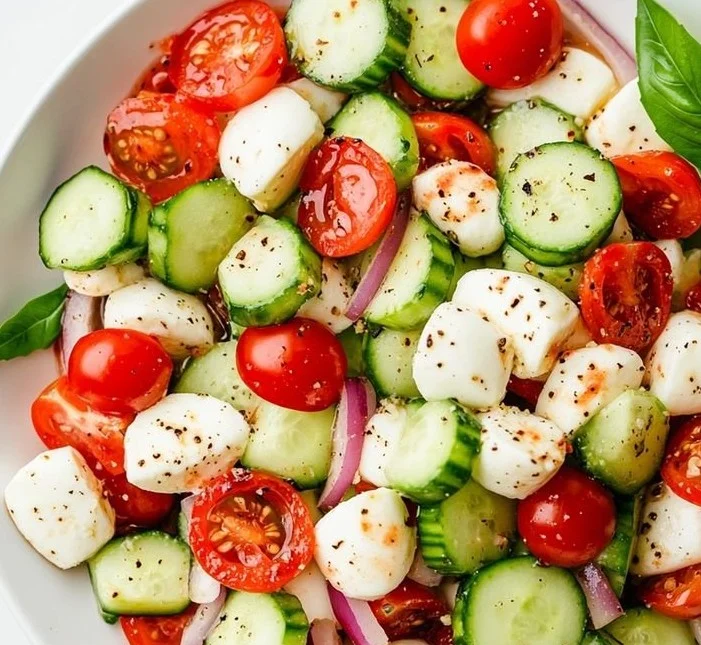 Cucumber Caprese Salad
