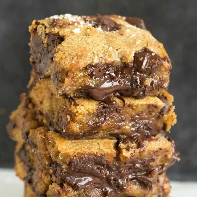 Delicious Keto Blondies on a white plate, perfect for low-carb diets