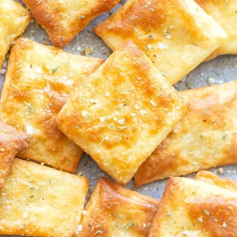 Homemade Keto Crackers made with only 2 ingredients for a healthy snack