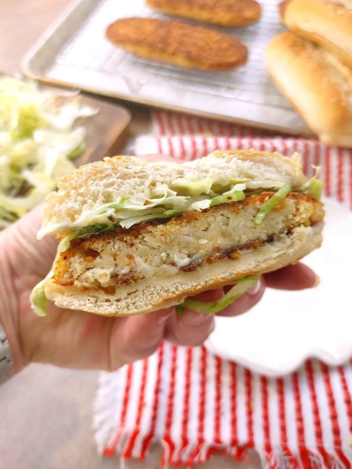 Crispy chicken patties ready for delicious sandwiches